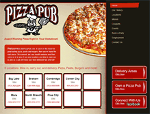 Tablet Screenshot of mypizzapub.com